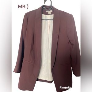 H&M 3/4 Sleeve Brown Blazer S